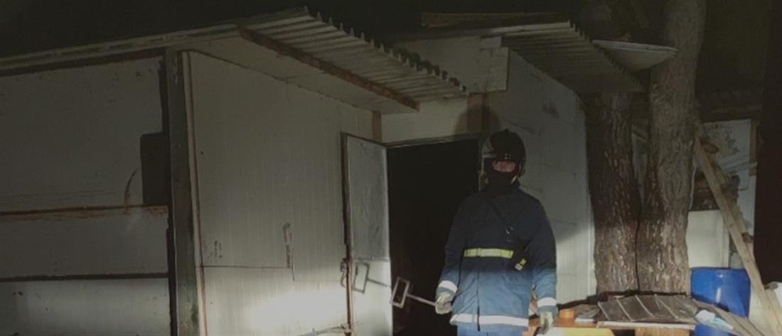 Εύβοια: Νεκρή από φωτιά σε κοντέινερ (εικόνες)