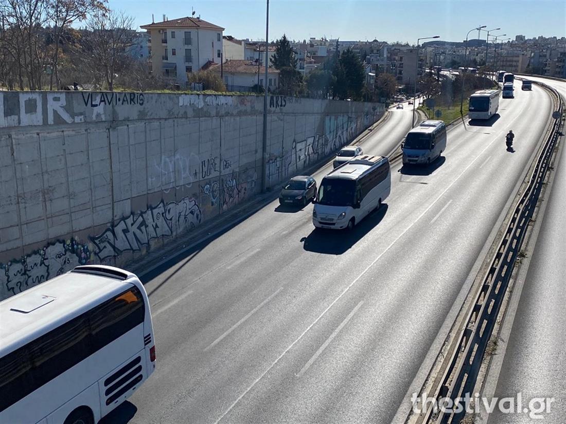 Θεσσαλονίκη - λεωφορεία - διαμαρτυρία
