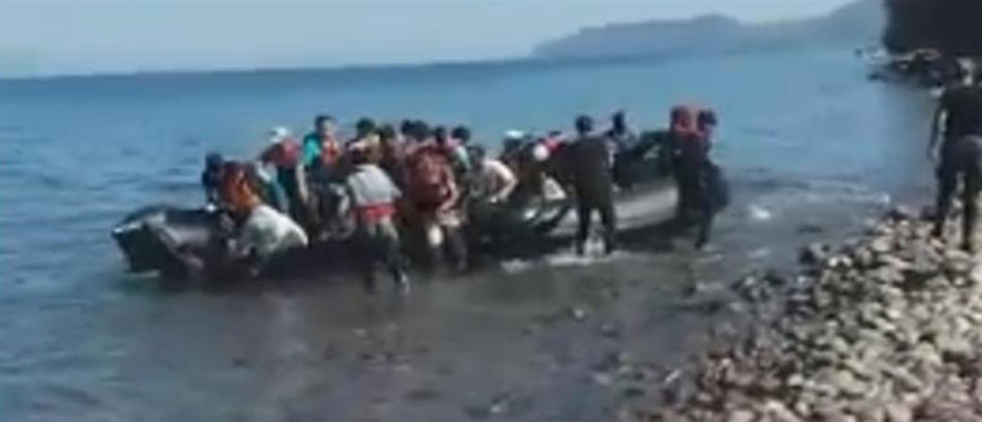 μετανάστες - βάρκες - Συκαμιά - Λέσβος
