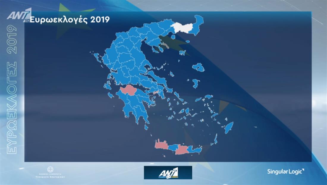 Ευρωεκλογές 2019 - χάρτης