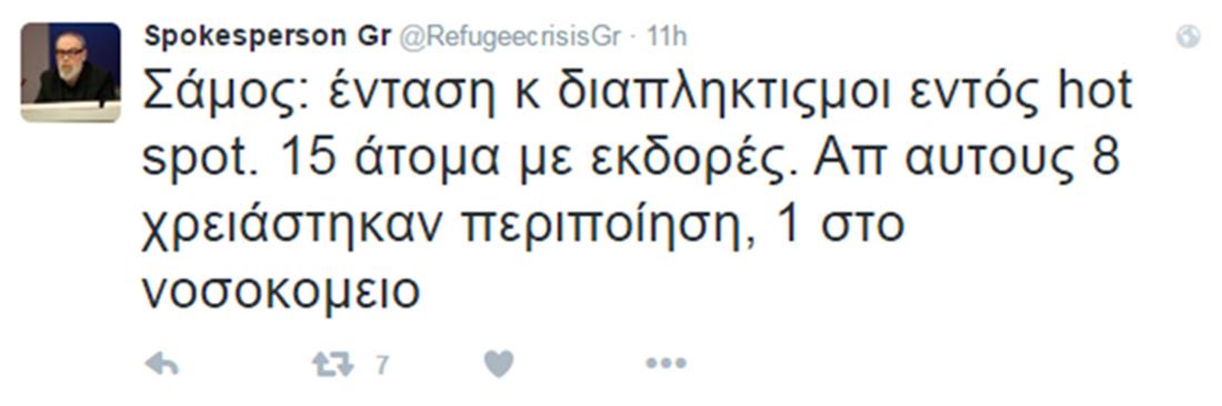 Κυρίτσης - tweet - twitter - Σάμος