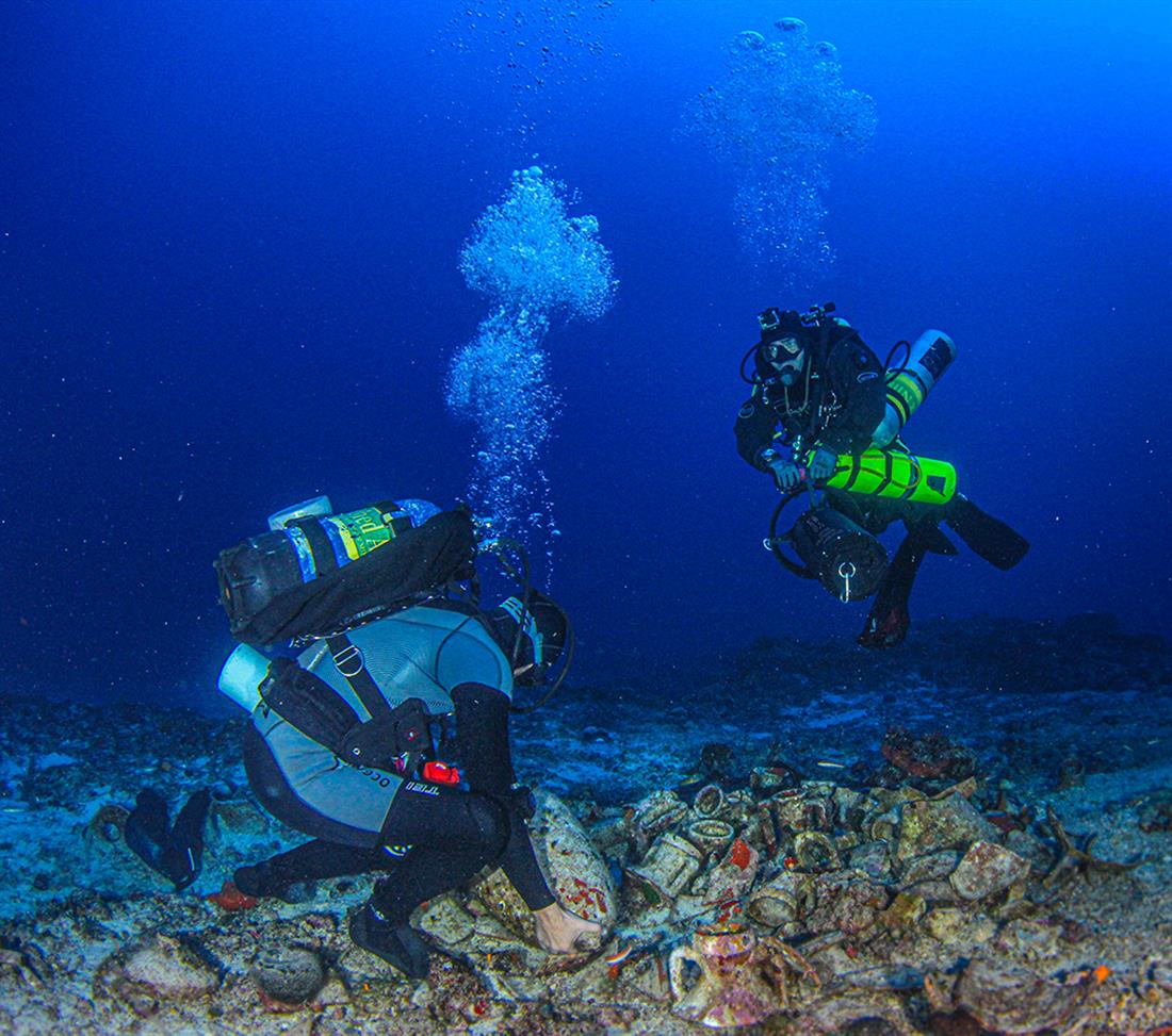ευρήματα - υποβρύχια αρχαιολογική έρευνα - ναυάγιο των Αντικυθήρων