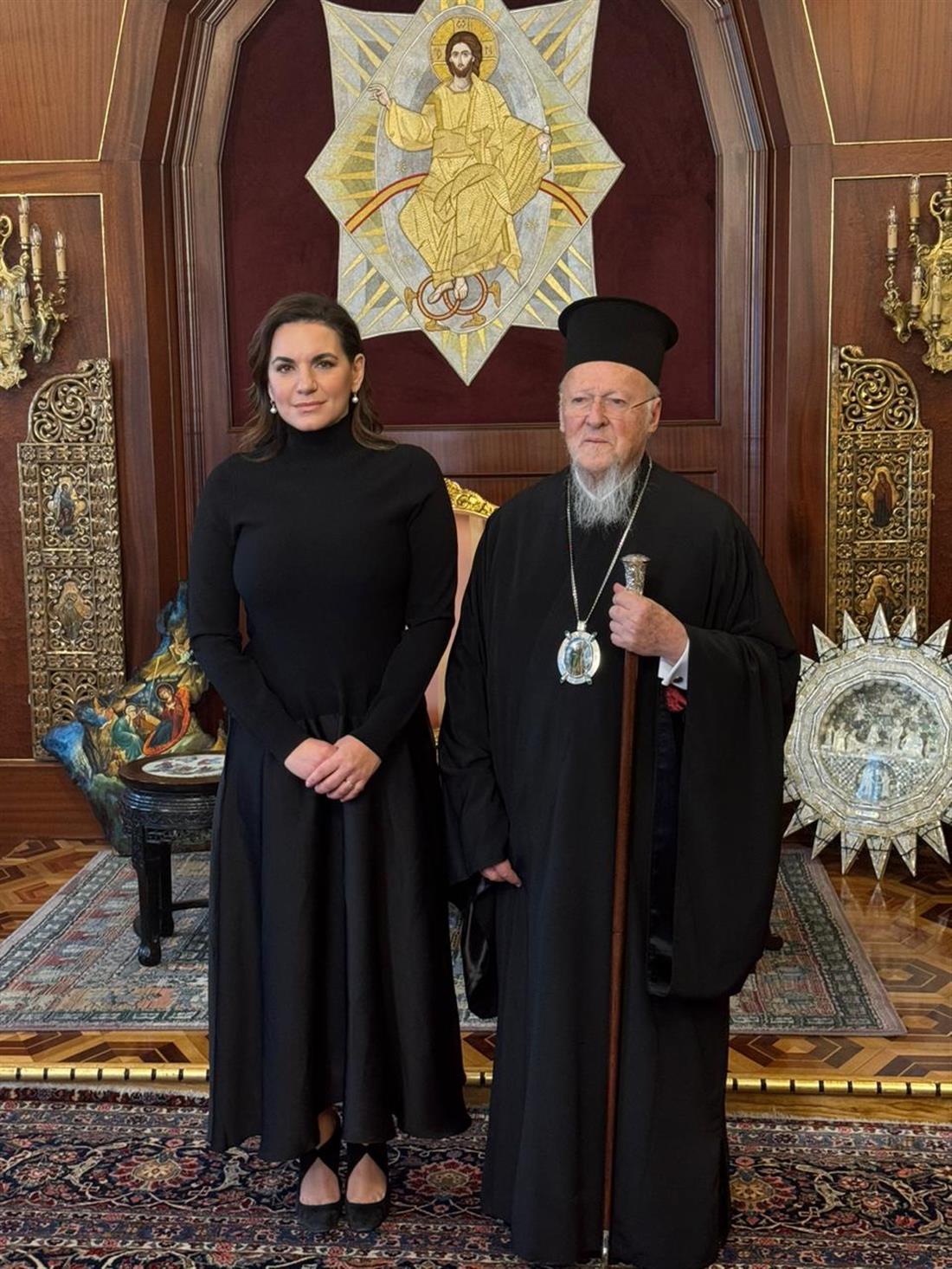Όλγα Κεφαλογιάννη - Κωνσταντινούπολη - γραφεία ΕΟΤ - Πατριάρχης Βαρθολομαίος