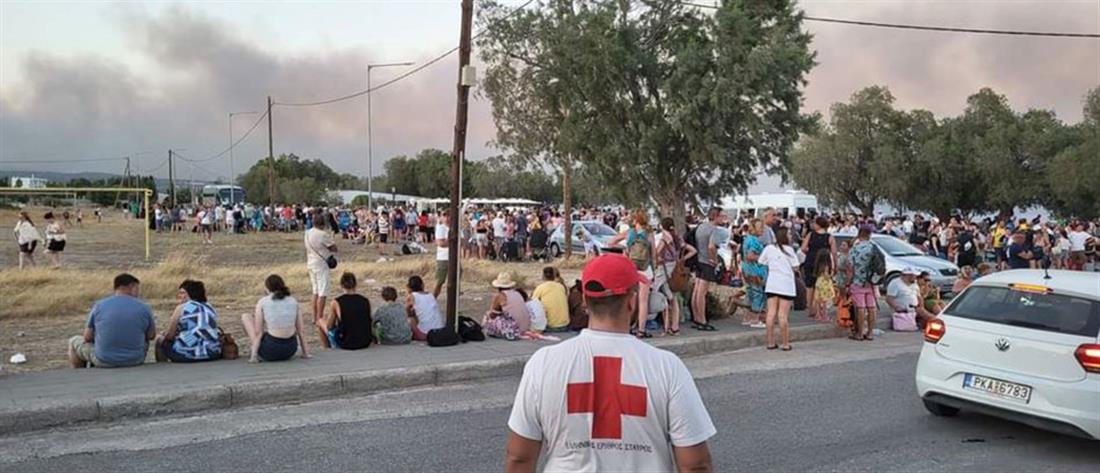 Ελληνικός Ερυθρός Σταυρός - φωτιά - πυρκαγιά - Ρόδος