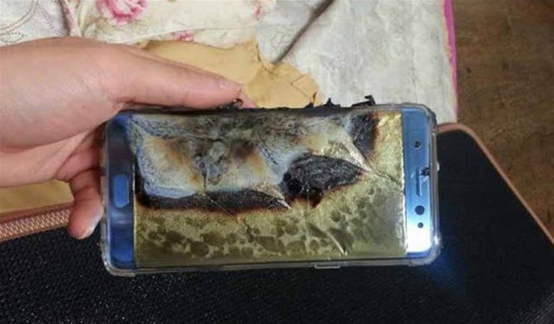 Samsung Galaxy Note 7 - έκρηξη - φωτιά - καμένο