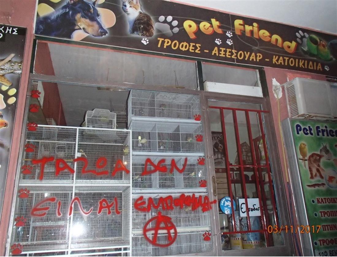 Pet Shop - Κρεοπωλείο - επίθεση - αντιεξουσιαστές