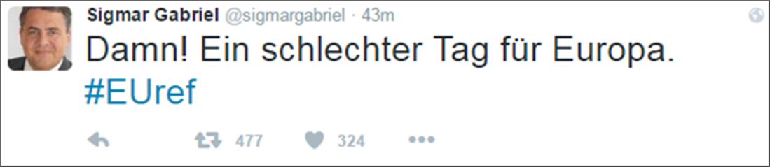 Sigmar Gabriel - tweet - Brexit