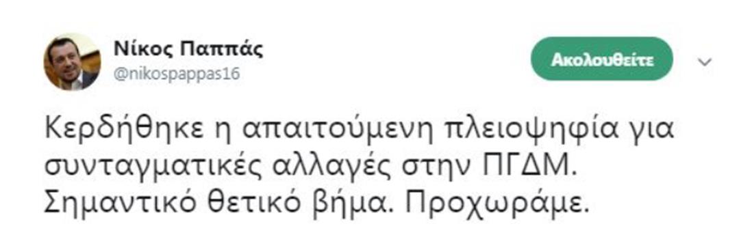 Νίκος Παππάς - Tweet - Σκόπια