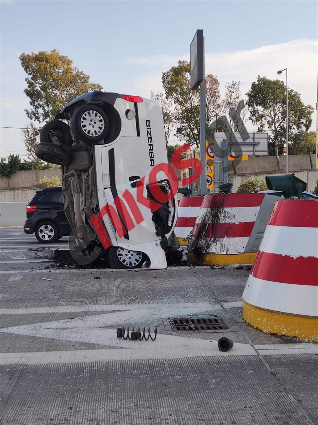 τροχαίο δυστύχημα - διόδια - Παλλήνη