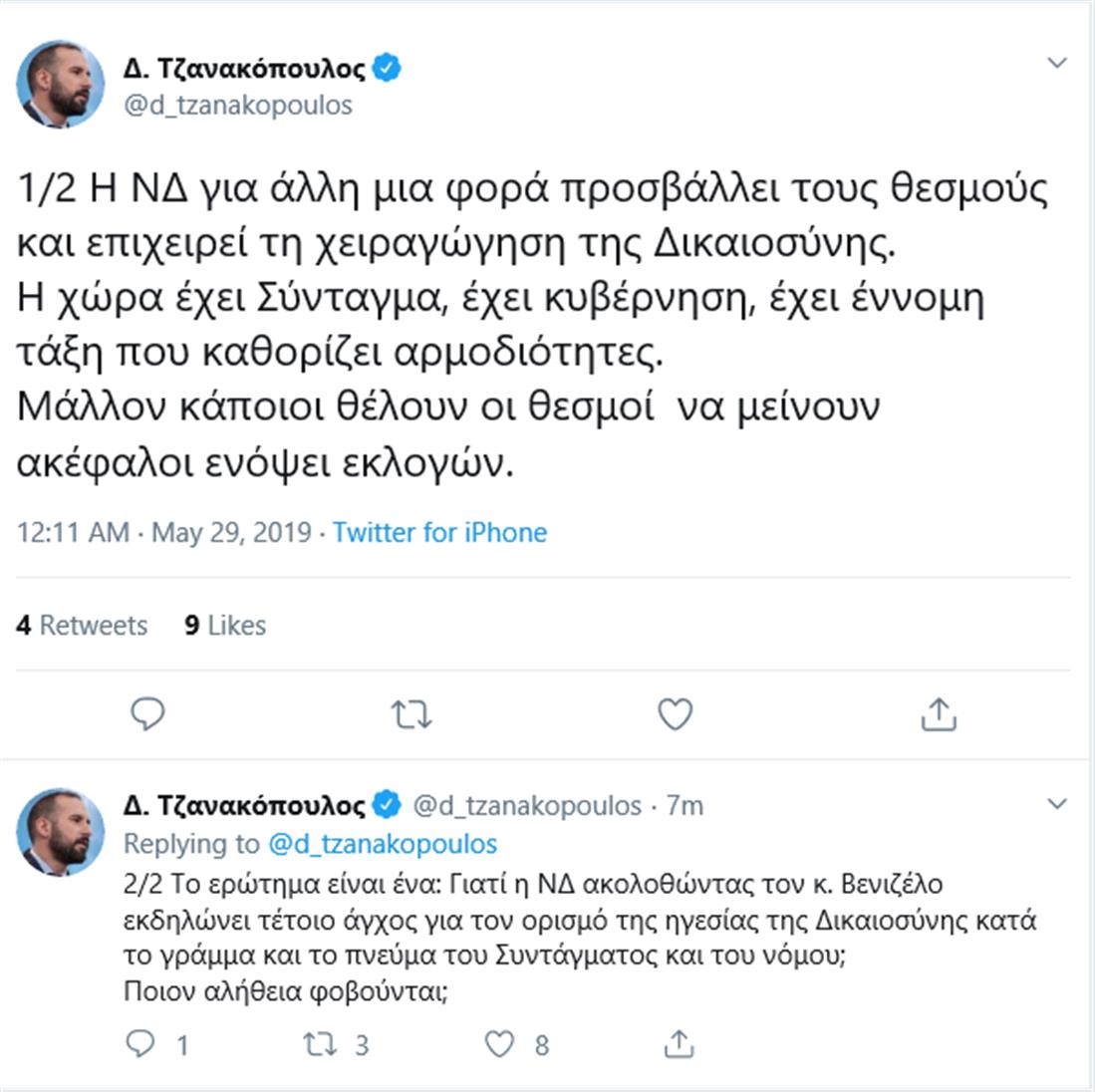 ΤΖΑΝΑΚΟΠΟΥΛΟΣ - TWITTER