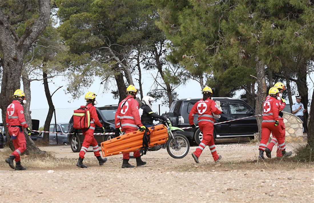 Ελληνικός Ερυθρός Σταυρός - εθελοντές - άσκηση - ΔΙΑ ΠΥΡΟΣ 2023