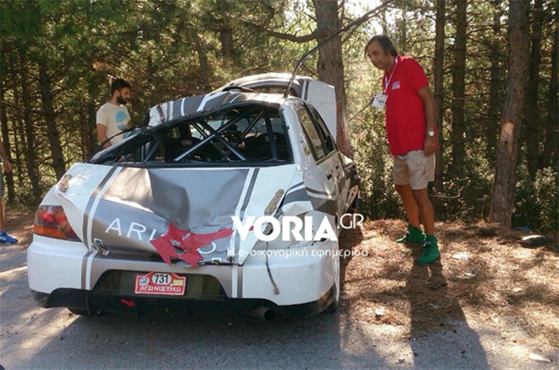 Αγωνιστικό αυτοκίνητο - τροχαίο δυστύχημα - θεατής - 49ο Ράλι ΔΕΘ