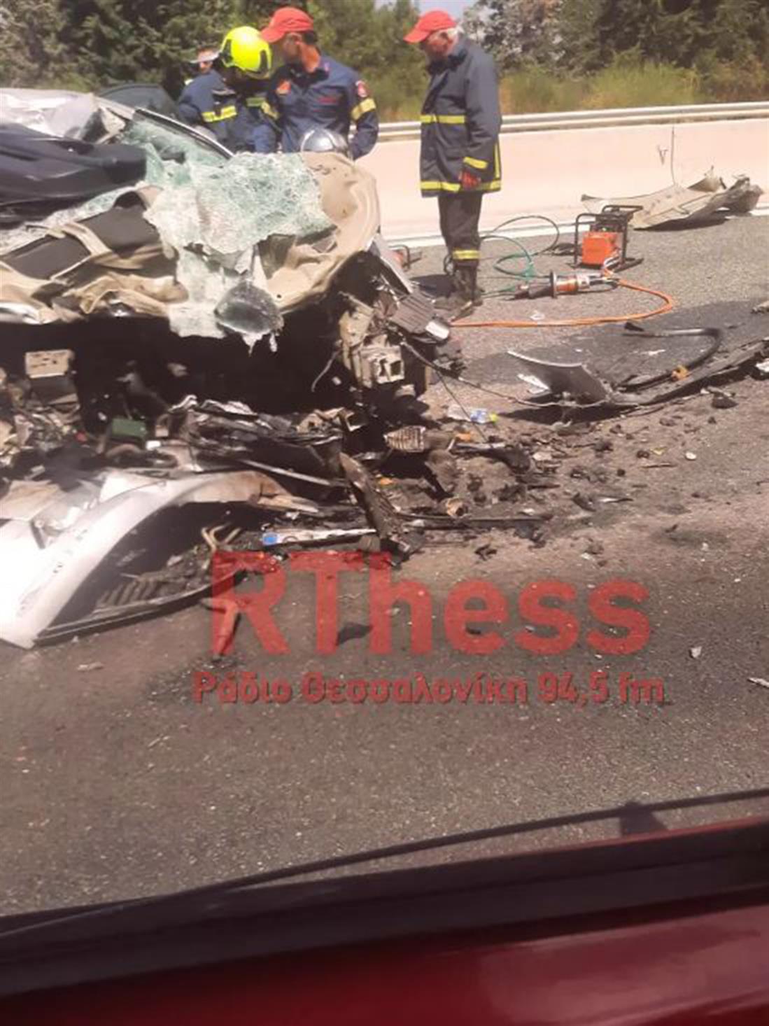 Τροχαίο δυστύχημα - Εθνική Οδός Θεσσαλονίκης - Σερρών