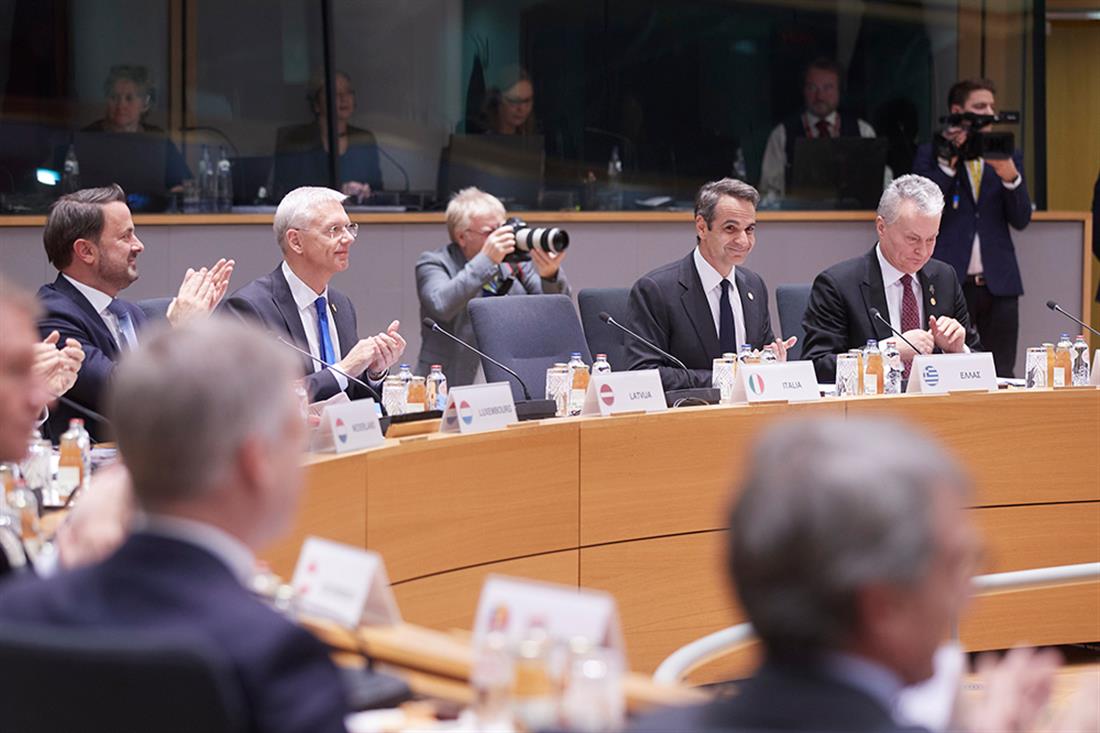 Κυριάκος Μητσοτάκης - συνεδρίαση Ευρωπαϊκού Συμβουλίου - Βρυξέλλες