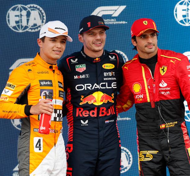 GP Ισπανίας: Τρομερή επίδοση και pole position για τον Verstappen, δίπλα του η Ferrari του Sainz