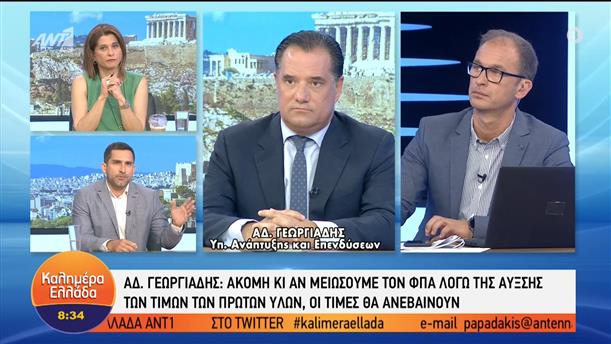 Άδ. Γεωργιάδης  – Υπουργός  Ανάπτυξης και Επενδύσεων – Καλημέρα Ελλάδα 14/06/2022

