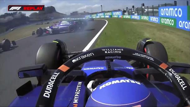 Η σύγκρουση Ricciardo - Albon στον 2ο γύρο του GP Ιαπωνίας
