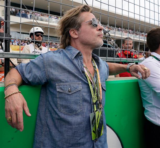 Ο Brad Pitt στο βρετανικό Grand Prix