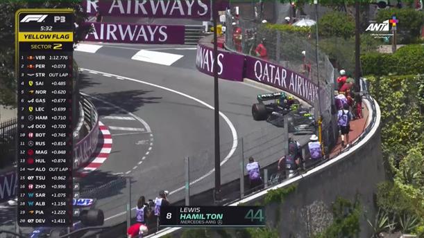 Ο Lewis Hamilton έχασε ελαφρώς τον έλεγχο της Mercedes στη Μιραμπό