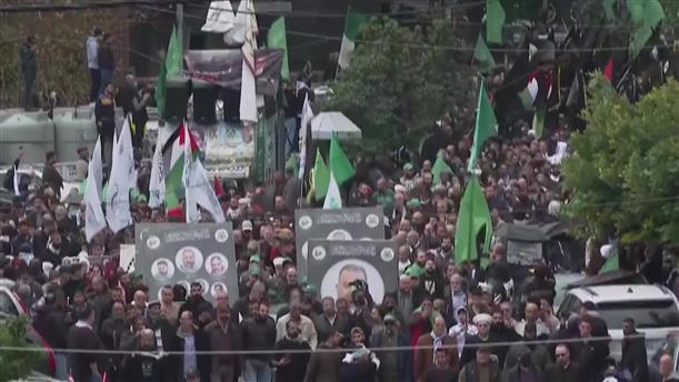 Λίβανος: Χιλιάδες κόσμου στην κηδεία του υπαρχηγού της Χαμάς