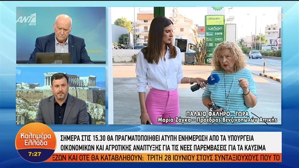Μαρία Ζάγκα - πρόεδρος Βενζινοπωλών Αττικής - Καλημέρα Ελλάδα - 21/06/2022

