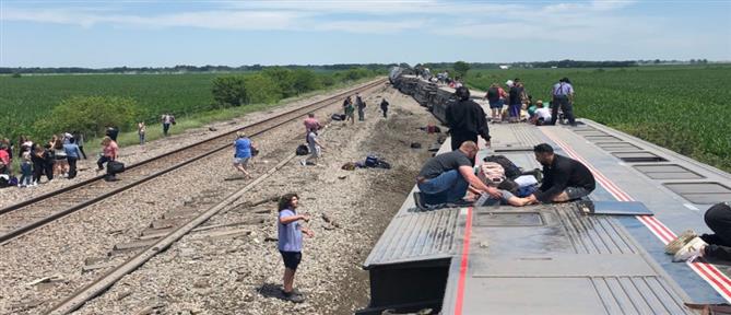 ΗΠΑ: εκτροχιασμός τρένου στο Κάνσας (εικόνες)